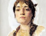 弗兰克 杜韦内克 : Head of an Oriental Woman